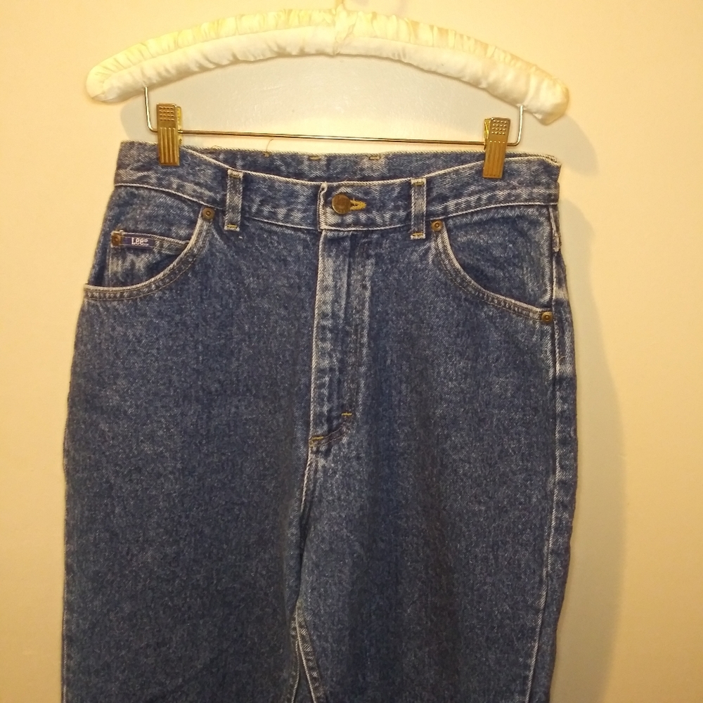 Vintage Lee 100% Cotton High-Rise Baggy Leg "Mom" Jeans - Picture 2 of 11